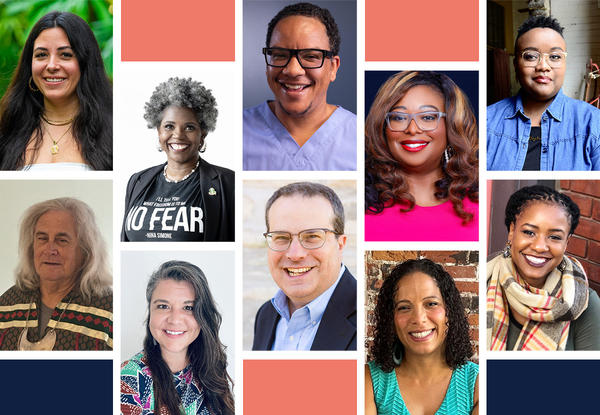 Collage of smiling faces.