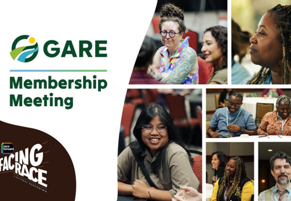 Collage of smiling people for GARE Membership Meeting.